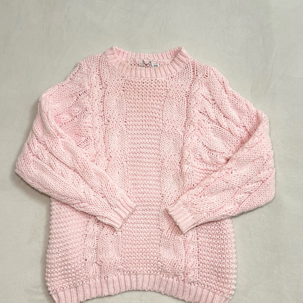 Princess Polly Pink Cable Knit Sweater